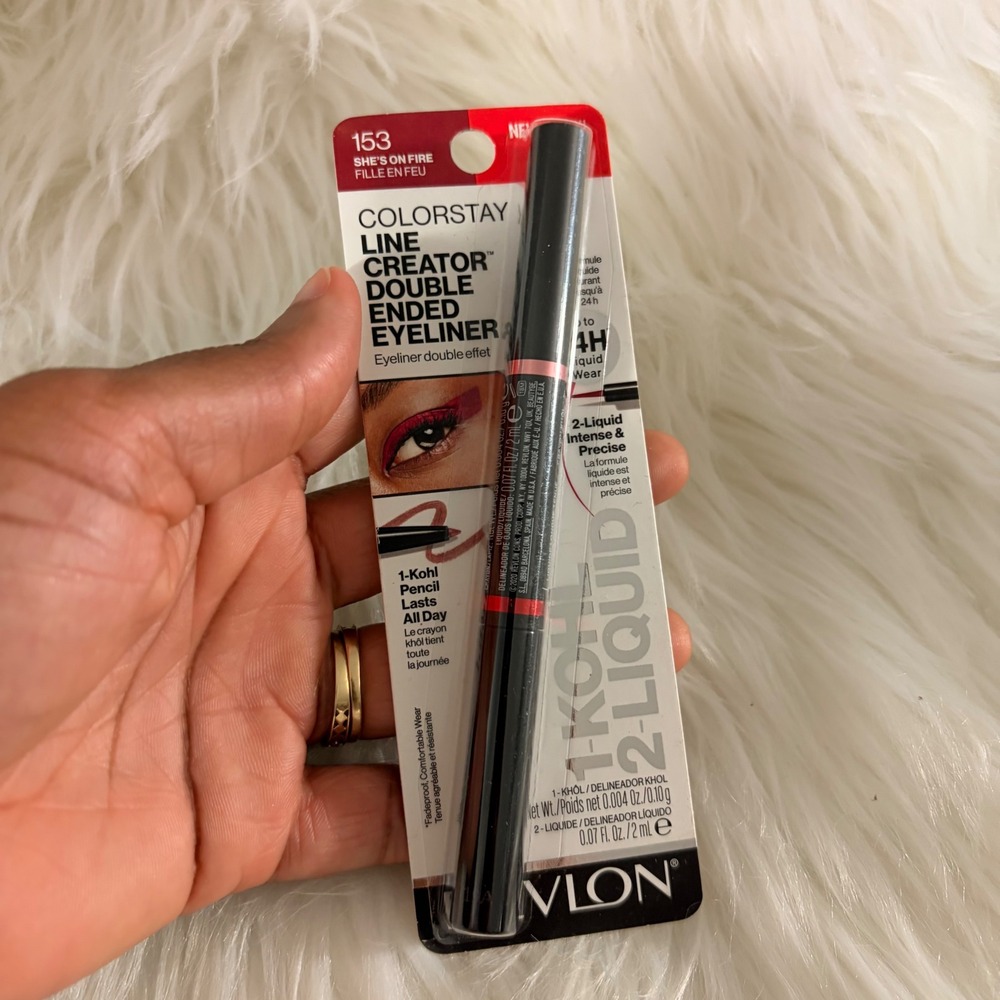 Revlon Line Creator Eyeliner Womens 153 She's On Fire New Double Ended BURGUNDY